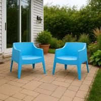 4er Set Stühle Bartal blau