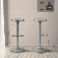 2er Set Barhocker Williston silber 