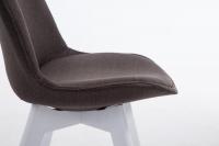 Besucherstuhl Borneo V2 Stoff  weiß (eiche) dunkelgrau 