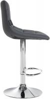 2er Set Barhocker Jerry Kunstleder chrom grau 