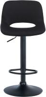 2er Set Barhocker Camden Samt schwarz schwarz 