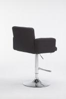 Barhocker Los Angeles, Stoff schwarz 
