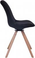 Esszimmerstuhl Troyes Samt Rund natura (eiche) schwarz 