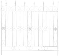 4er Set Gartenzäune Mangold weiß 