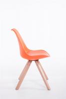 Besucherstuhl Toulouse Natura Rund orange