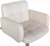 Barhocker Los Angeles Samt chrom creme 