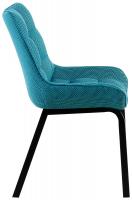 2er Set Stuhl Saranda Stoff schwarz türkis