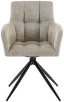 2er Set Esszimmerstuhl Jonah Stoff taupe 