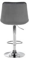 2er Set Barhocker Toni Samt chrom dunkelgrau 
