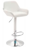 2er Set Barhocker Braga Kunstleder chrom weiß