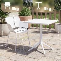 Gartenmöbel-Set Norva mit 2 Stühlen weiß 