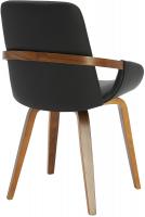 Esszimmerstuhl Bertol Kunstleder walnuss/schwarz 