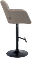 Barhocker Natoma Stoff schwarz taupe 