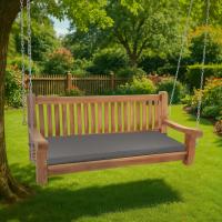 Schaukelbank Joyce mit Sitzkissen 150 cm + teak  dunkelgrau 