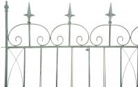 4er Set Gartenzäune Mangold antik-grün 