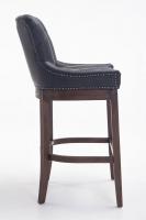 Barhocker Lakewood Echtleder, Antik schwarz 