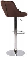 Barhocker Lazio Samt chrom braun 
