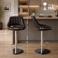 Barhocker HD Milet C Kunstleder braun Barhocker HD Milet C Kunstleder braun