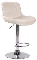 2er Set Barhocker Lentini Samt chrom creme 