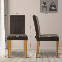 Esszimmerstuhl Ina Cord antik hell braun 