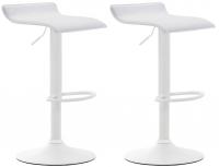 2er Set Barhocker Dyn V2 Kunstleder weiß weiß