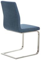2er Set Esszimmerstühle Belfort Stoff blau 