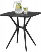 Tisch Becky eckig 72 x 72 cm schwarz