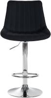 2er Set Barhocker Toni Stoff chrom schwarz 