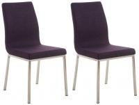 2er Set Esszimmerstühle Colmar Stoff lila 2er Set Esszimmerstühle Colmar Stoff lila