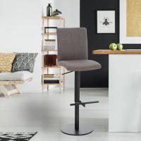 2er Set Barhocker Cadiz Stoff schwarz grau 