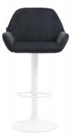 2er Set Barhocker Braga Samt weiß schwarz 