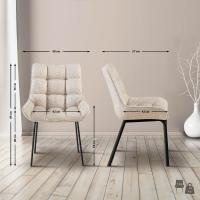2er Set Stuhl Saranda Stoff schwarz elfenbein 2er Set Stuhl Saranda Stoff schwarz elfenbein