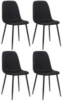 4er Set Stühle Giverny Stoff schwarz 4er Set Stühle Giverny Stoff schwarz