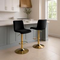 Barhocker Hover Samt G schwarz 