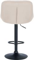 2er Set Barhocker Lazio Samt schwarz creme 