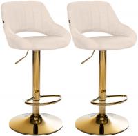 2er Set Barhocker Milet Stoff G creme