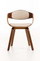 Besucherstuhl Kingston Stoff walnuss/creme 