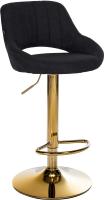 Barhocker Milet Stoff gold schwarz 