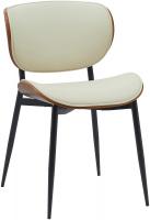 Besucherstuhl Enid Kunstleder walnuss/creme
