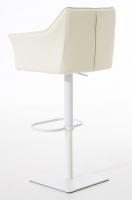 2er Set Barhocker Damaso Kunstleder weiß creme 