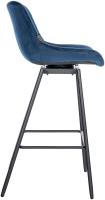 4er Set Barhocker Weston Schwenkbar Samt blau 