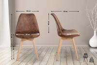 4er Set Stuhl Linares Vintage braun 
