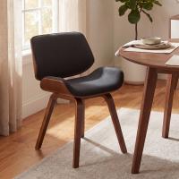 2er Set Besucherstuhl Beverley Stoff walnuss/schwarz 