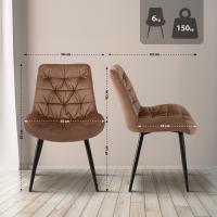 Esszimmerstuhl Rossford Samt braun Esszimmerstuhl Rossford Samt braun