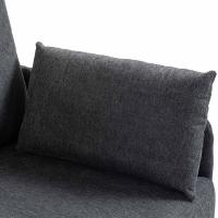 Ziden Couch 2 Sitzer Stoff schwarz 