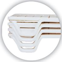 4er Set Sonnenliege Bahama weiß 4er Set Sonnenliege Bahama weiß