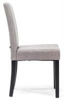 4er Set Esszimmerstuhl Ina Stoff schwarz hellgrau 