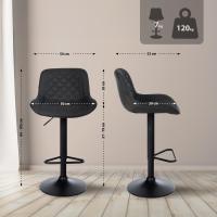 Barhocker Kasson Kunstleder schwarz 