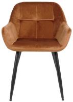 Besucherstuhl Emia Samt braun 