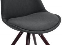 4er Set Stühle Toulouse Stoff Rund cappuccino (eiche) dunkelgrau 